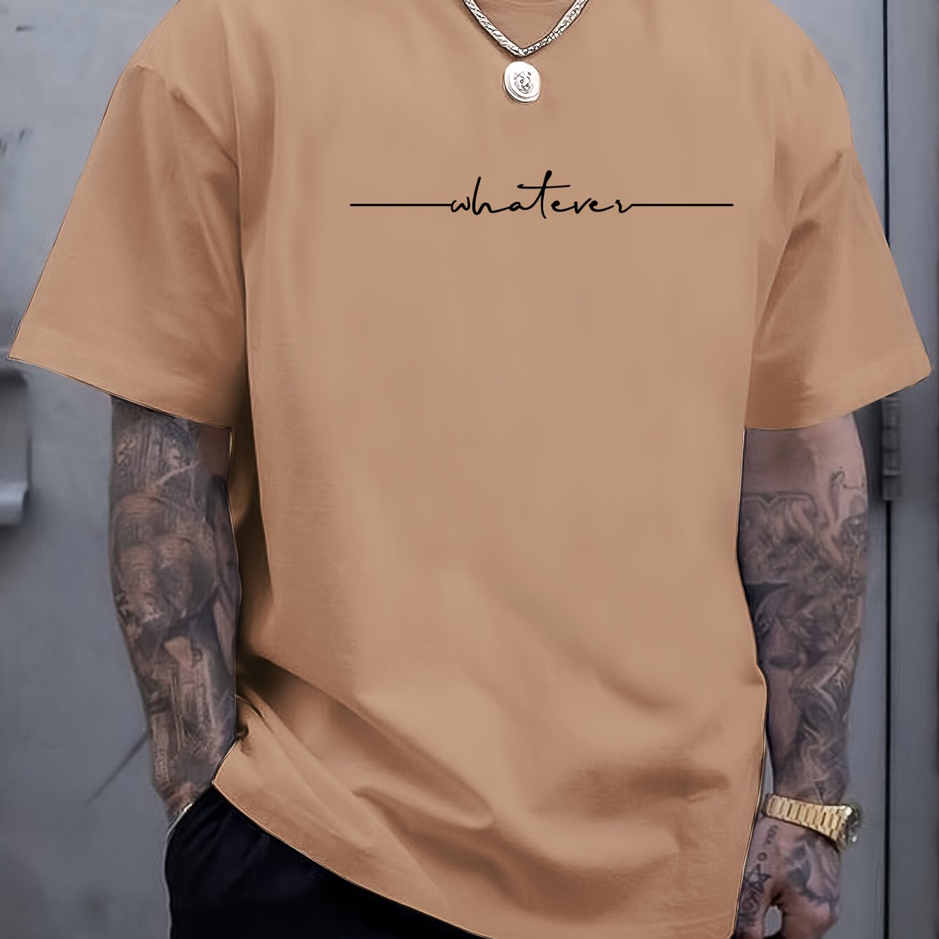 Camiseta de manga corta para tallas grandes y hombres altos Summer Plus Size con patrón geométrico de poliéster