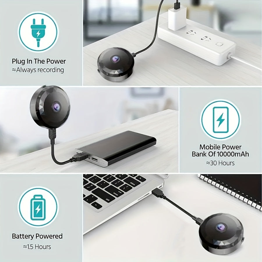 WiFi Security Camera with Night Vision Mobile App Remote Monitoring Self-Adhesive Non-Waterproof