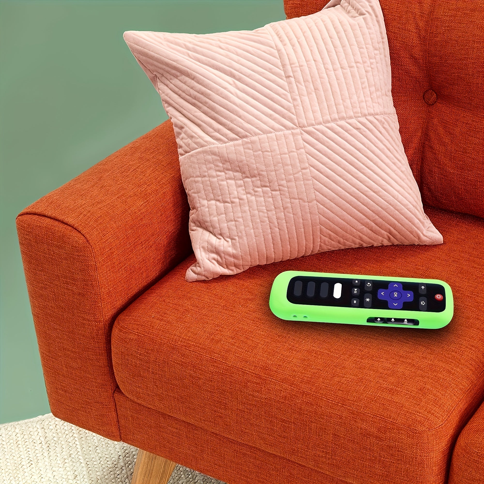 Cubierta de silicona luminosa en la oscuridad para control remoto de Roku TV y dispositivos de streaming