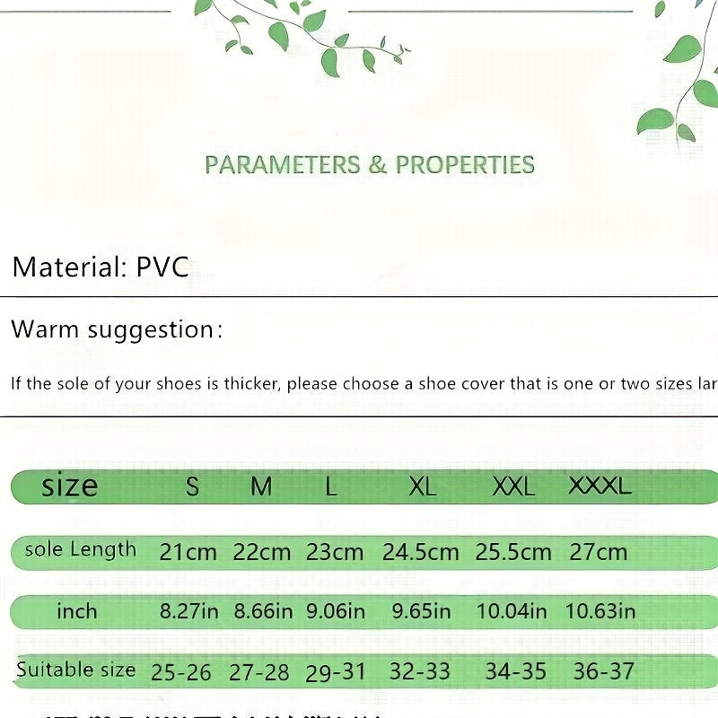 Kids Rainproof Shoe Covers Waterproof Non-Slip PVC Booties for Boys Girls