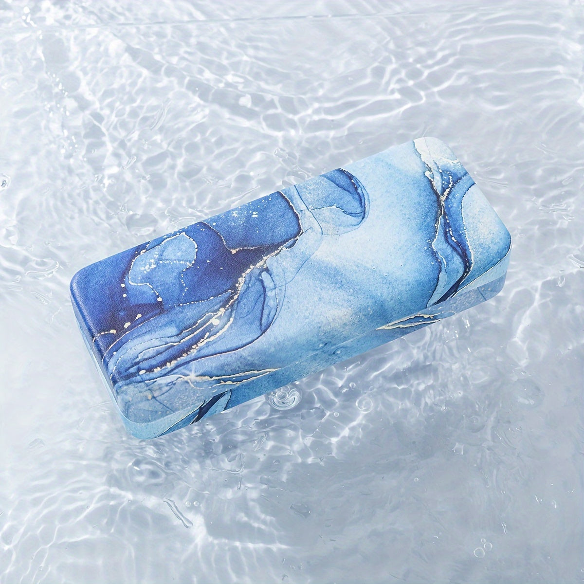 Women's Marble Patterned Eyeglass Case for Stylish Protection and Organization