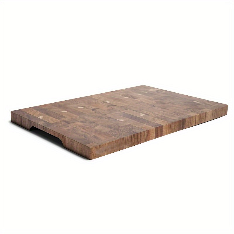 Tabla de cortar compacta y elegante de madera de acacia con superficie de fácil limpieza