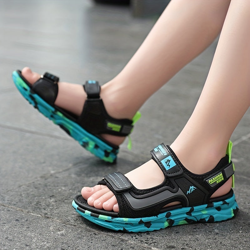 Kids Camouflage Platform Sandals Open Toe Non-Slip Summer Lightweight Boys' Fisherman Shoes