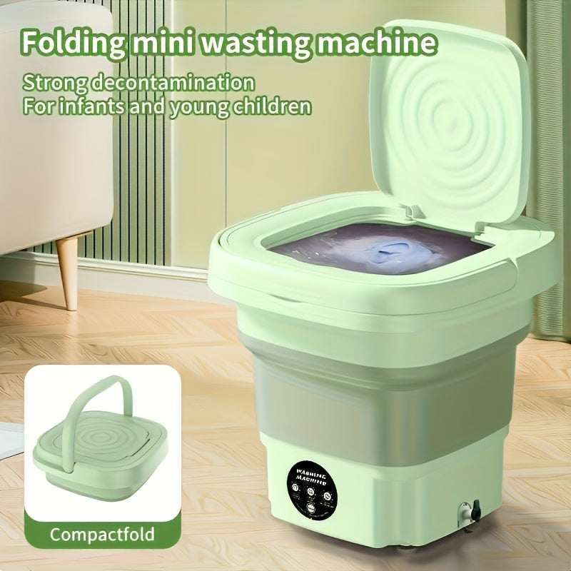 Portable 8L Foldable Washing Machine for Underwear Socks Space Saving Battery Powered