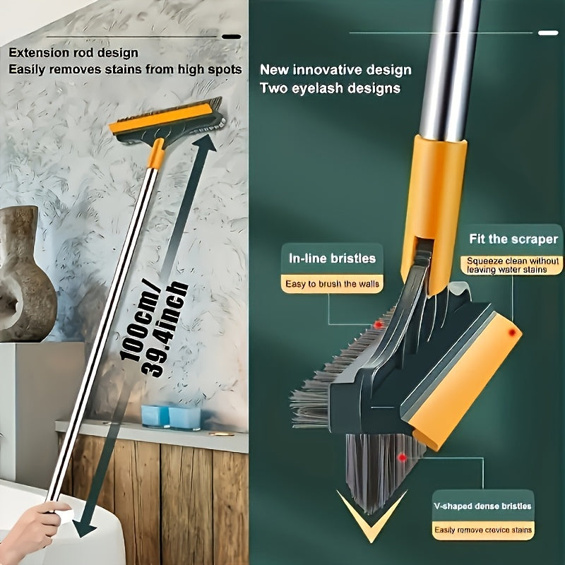 Multi-Function Cleaning Tool for Floors Bathrooms Scraping and Wiping