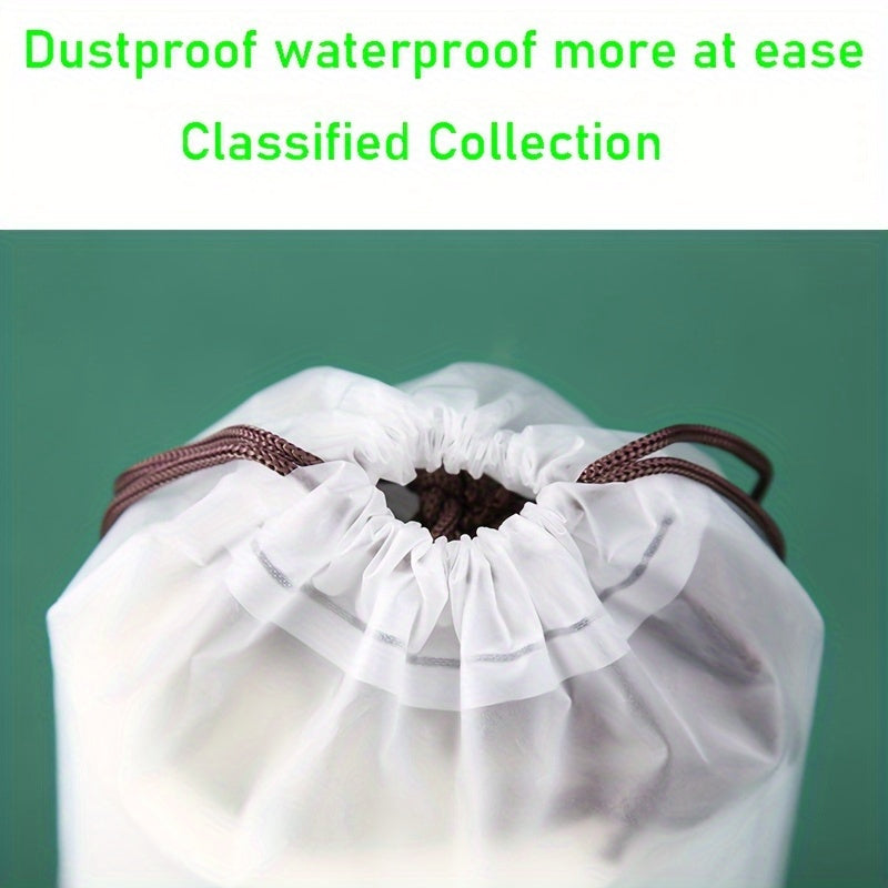 Набор из 10 портативных сумок для хранения обуви для путешествий, прозрачные пластиковые пакеты для упаковки и защиты обуви.