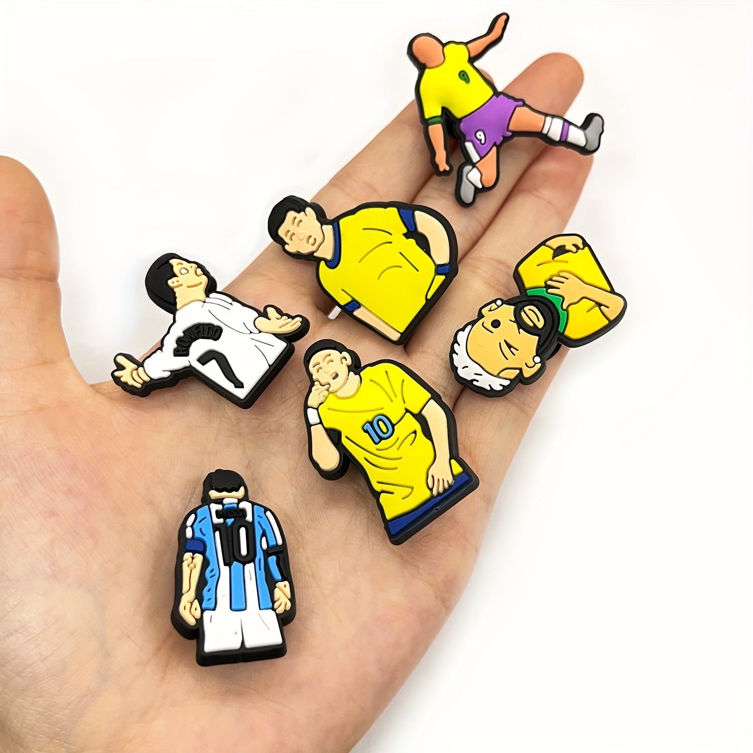 Unisex PVC Football Character Shoe Charms for Shoes Bags Bracelets