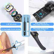 Ultrasonic Earwax Removal Tool with Camera LED Light Rechargeable Ear Cleaner for Adults