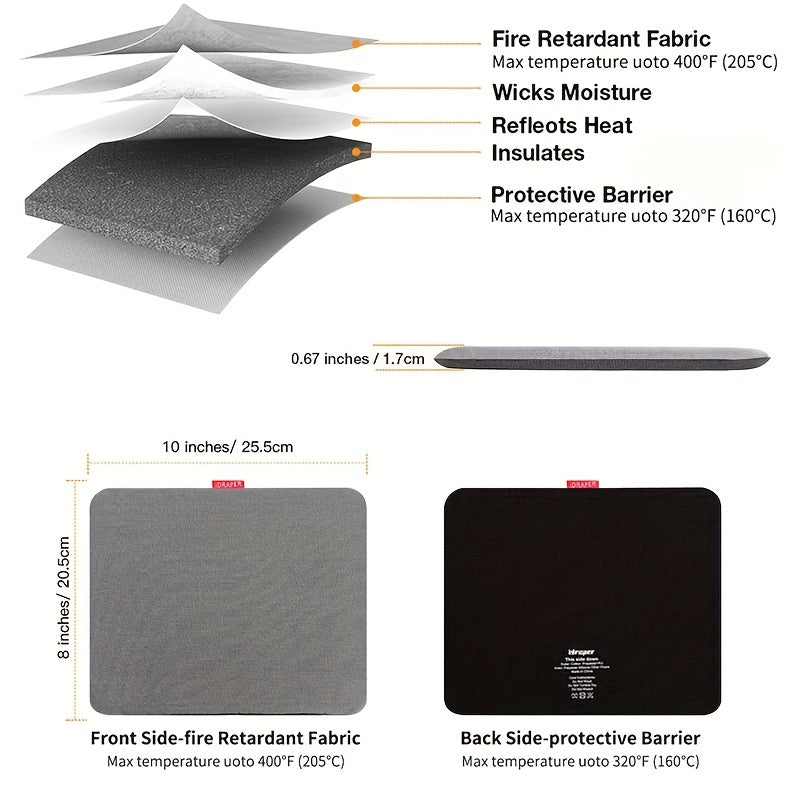 Travel Ironing Pad with Ironing Cloth and Rack, Portable Heat Insulation Board
