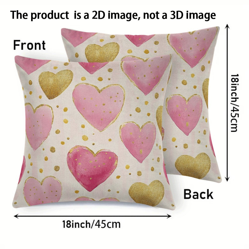 Set of 2 Flannel Pillowcases 45.72x45.72 cm Machine Washable Zipper Closure for All Seasons