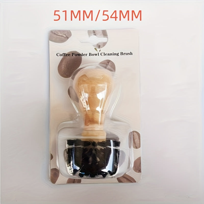 Espresso Coffee Tamper Cleaning Brush Wooden Handle Barista Tool for 51mm 54mm 58mm
