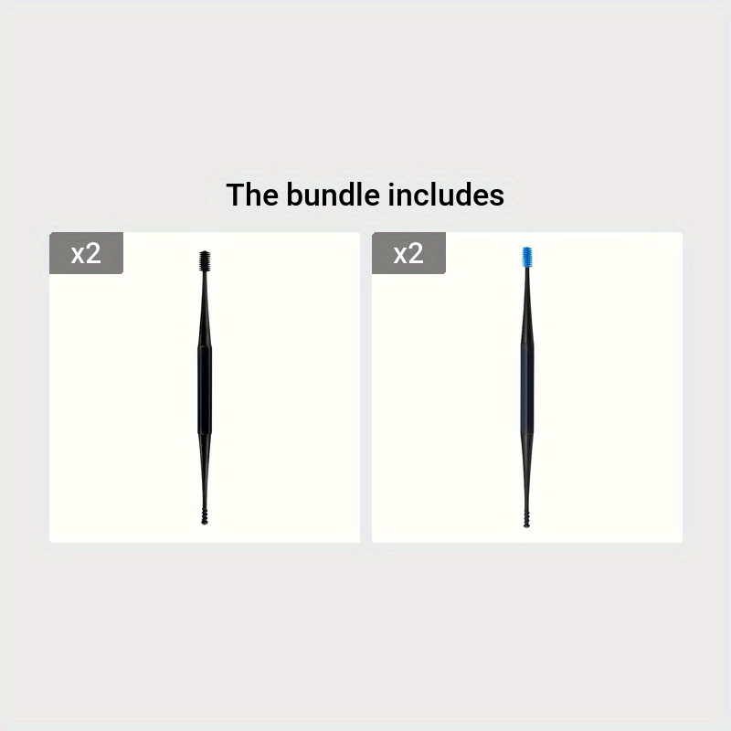 Herramienta de limpieza de oídos con doble extremo de silicona con cabezal de cepillo suave