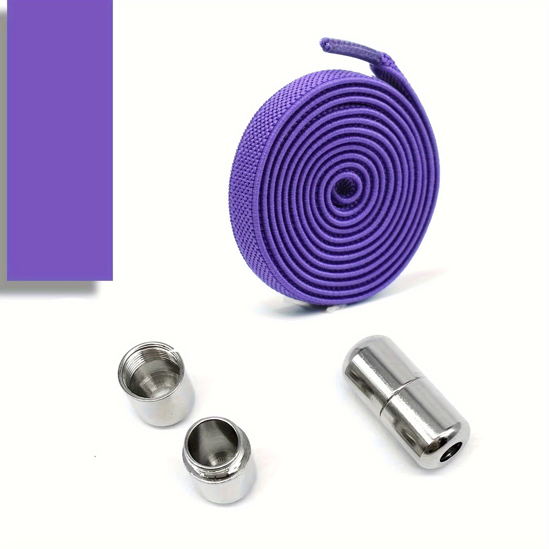 Elastic No-Tie Shoe Laces for Adults with Golden Capsule Buttons