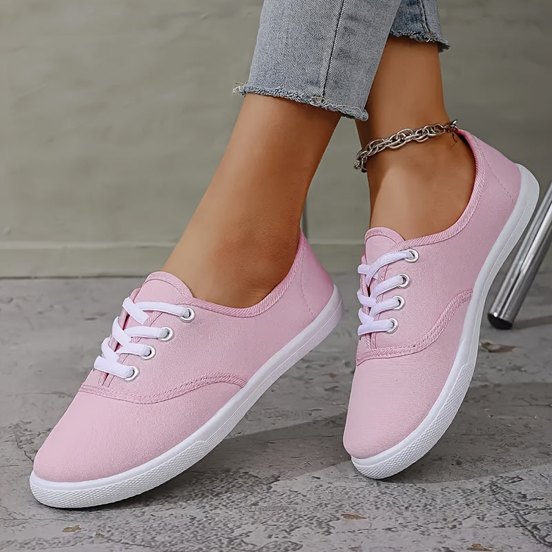 Women's Casual Flat Sports Shoes Breathable Canvas Comfortable Sneakers