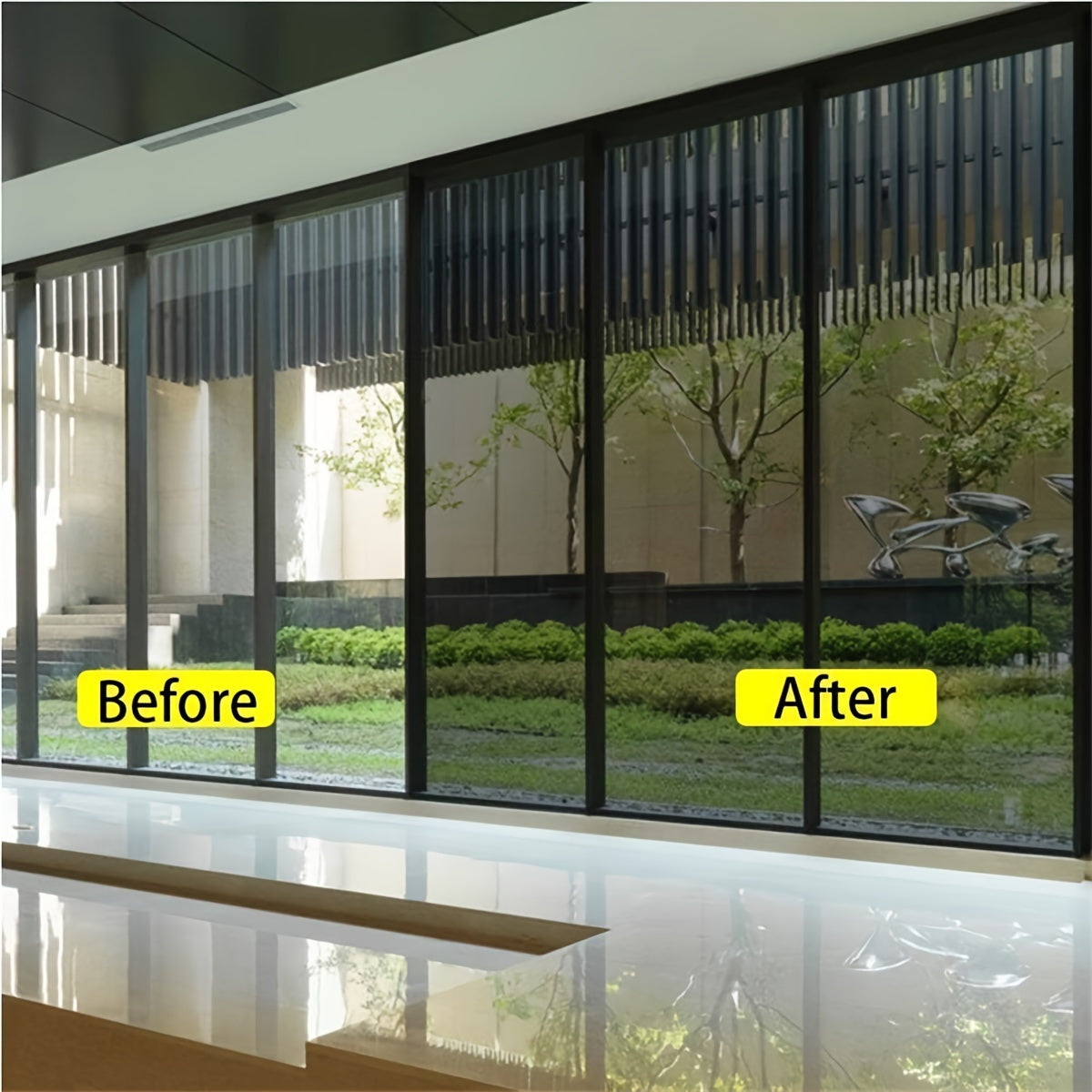 Black Solar Film One Roll Static Glass Window Insulation Film for Home Office