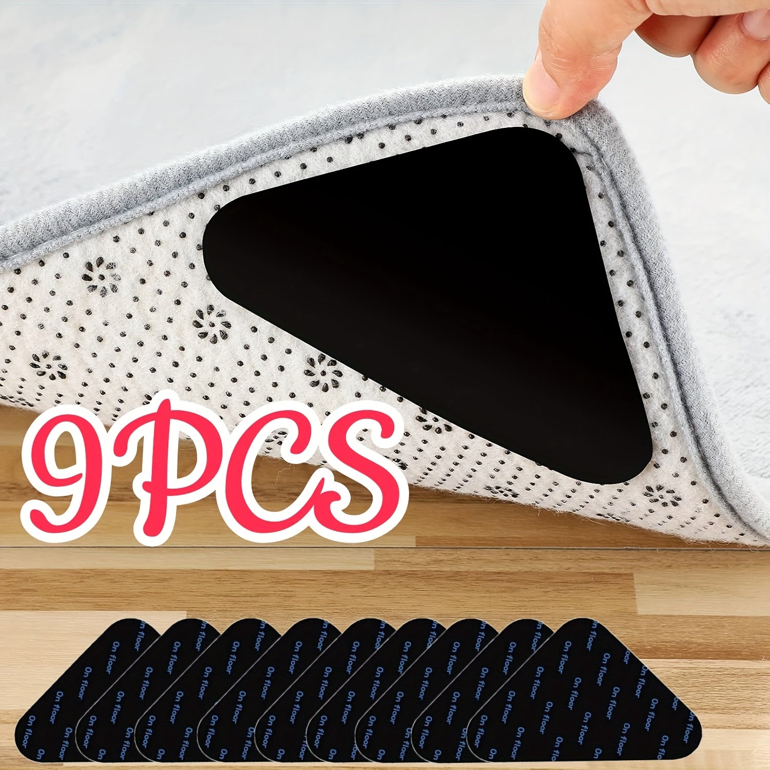 Non-Slip Washable Carpet Grippers for Hardwood Tile Floors Double-Sided Adhesive Straps