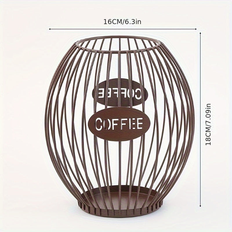 Organizador de cápsulas de café de hierro para cocina, negro, almacenamiento y exhibición