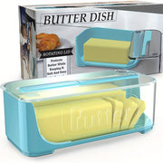 Plastic Butter Dish with Cover and Knife, Kitchen Storage Container