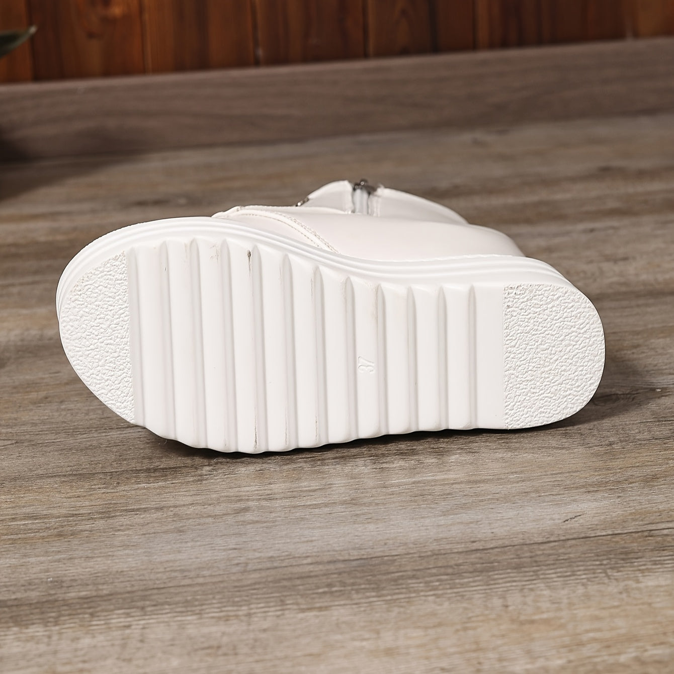 Женские ботинки на массивной платформе с синтетической отделкой, каблуки 14 см, застёжка-молния, комфорт