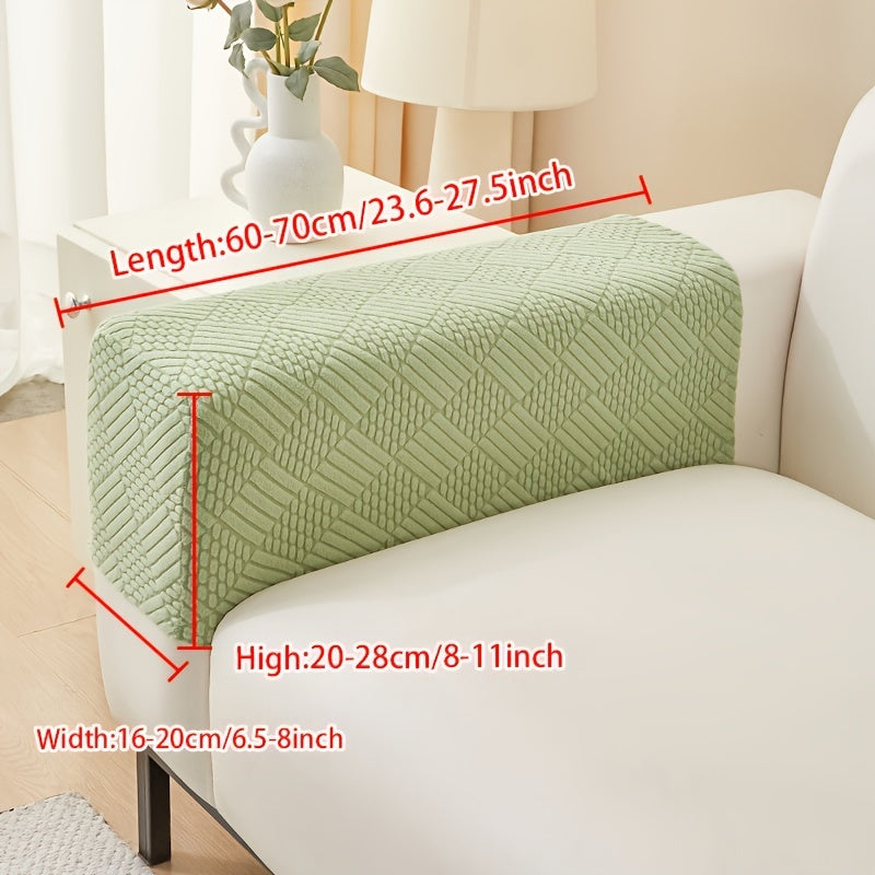 Чехол на диван из полярного флиса с жаккардовым узором и эластичной лентой подходит для секционного кресла, дивана-кровати, 3-местного и 4-местного, включает чехлы на подлокотники