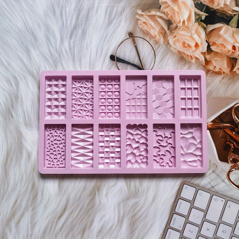 Силиконовая форма для шоколада - 12 гнезд, не содержит BPA, идеально подходит для конфет, пудингов и десертов своими руками. Идеально подходит для украшения тортов и незаменима для выпечки на кухне.