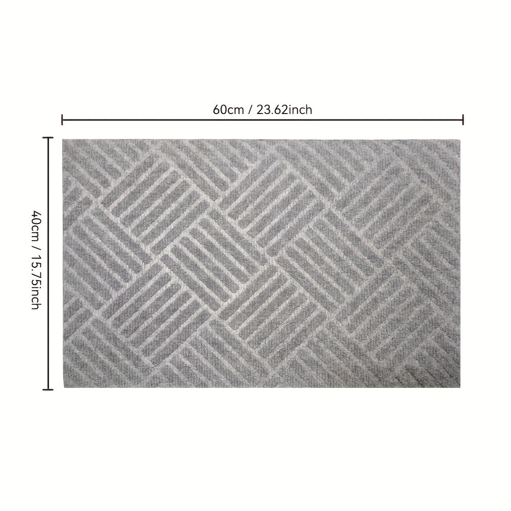 Rubber Door Mat for Entrance Non-Slip Indoor Foyer Floor Protector