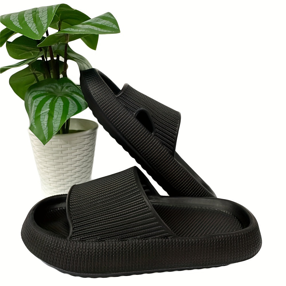 Женские шлепанцы однотонные, повседневные, с мягкой подошвой, для душа