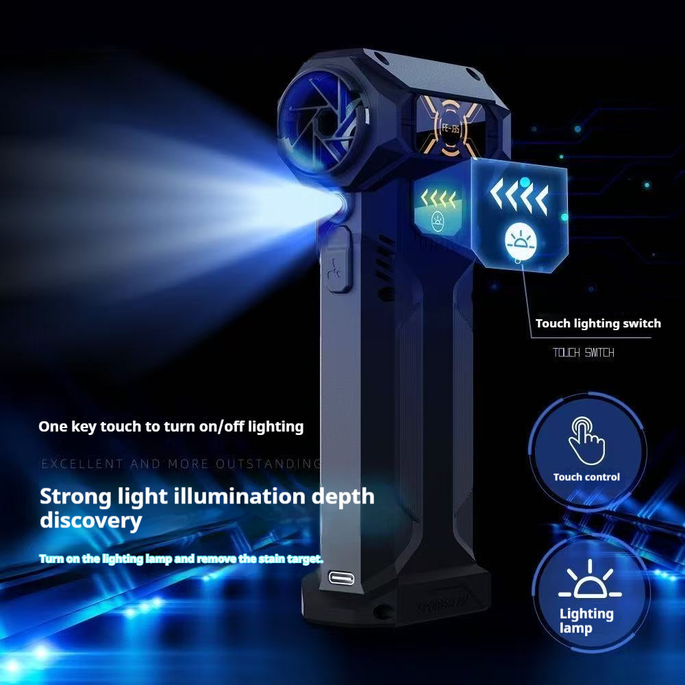 Portable USB Charging Cooling Fan with Snow Blower Dust Blaster and High-Speed Brushless Motor