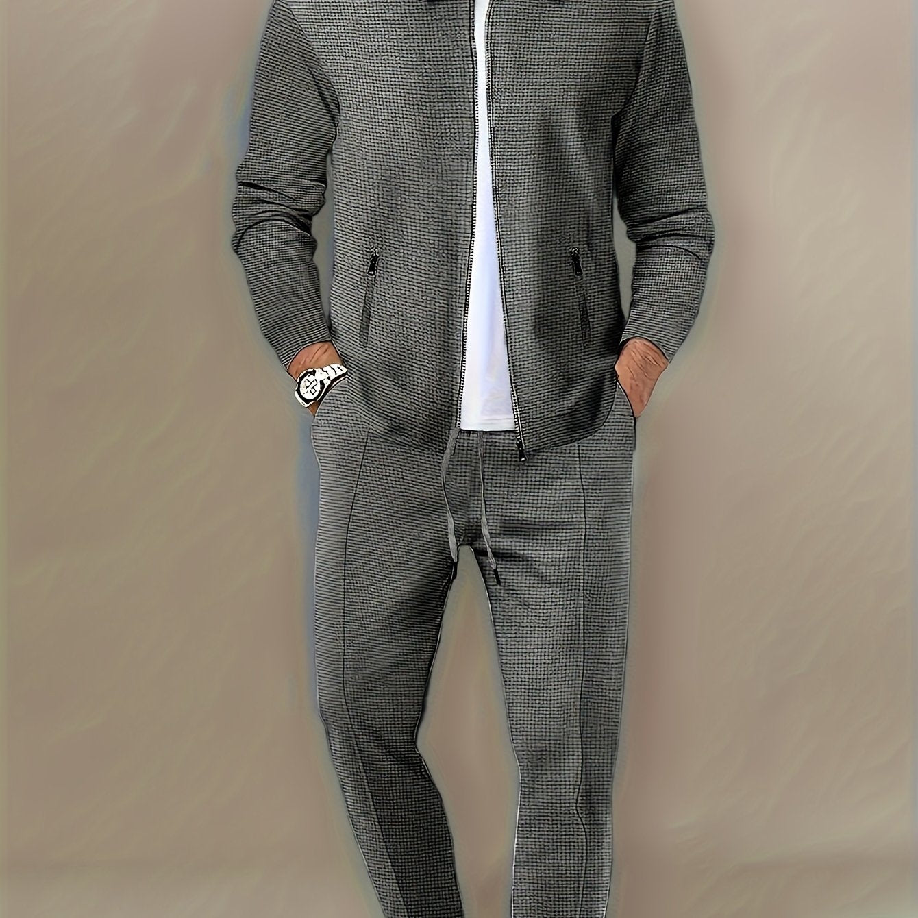 Men's Polyester Sports Suit Set for Outdoor Activities and Festive Occasions