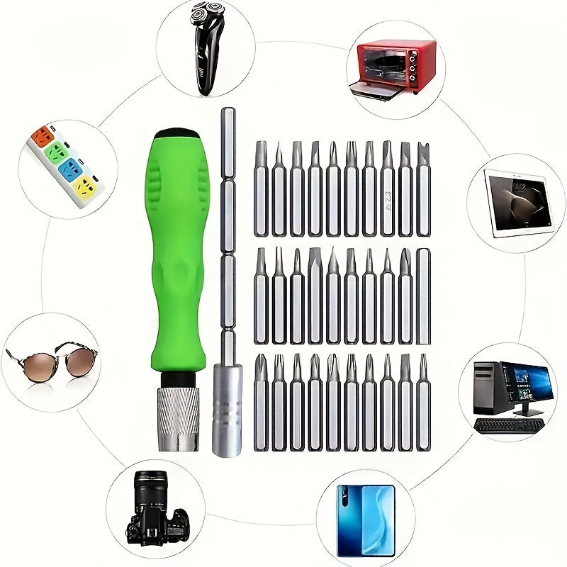 32-in-1 Electronic Repair Tool Set with Screwdriver and Pliers