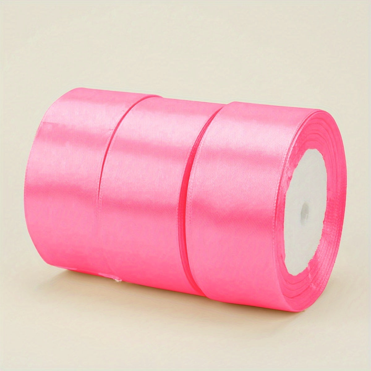 Satin Ribbon Pack 3 Pieces 4cm Wide 22m Long for Wedding Cake Decoration and DIY Crafts