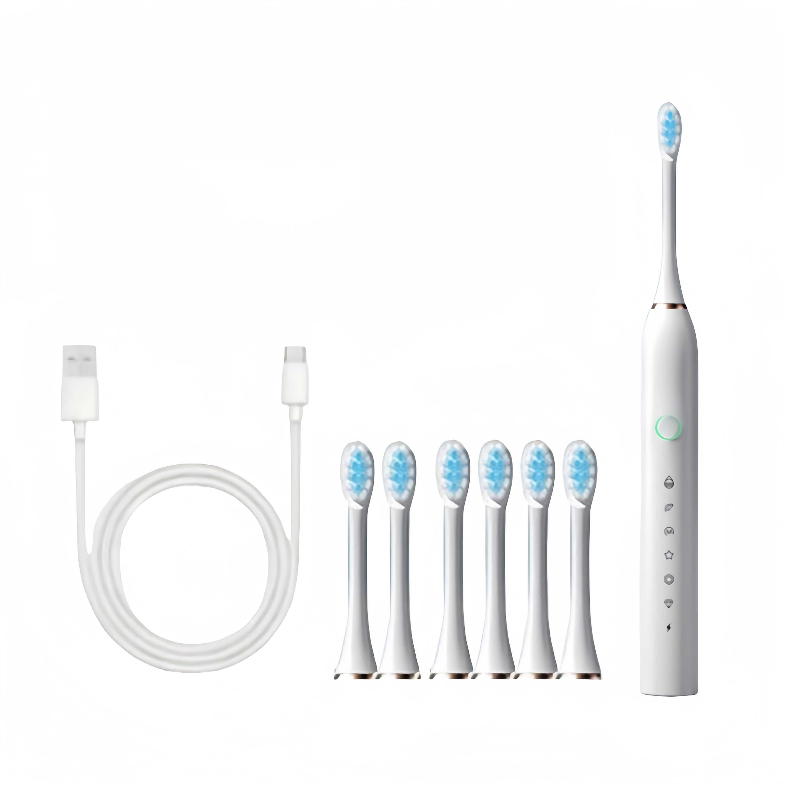 Electric Toothbrush Men Women Rechargeable Acoustic Wave Whitening 6 Modes