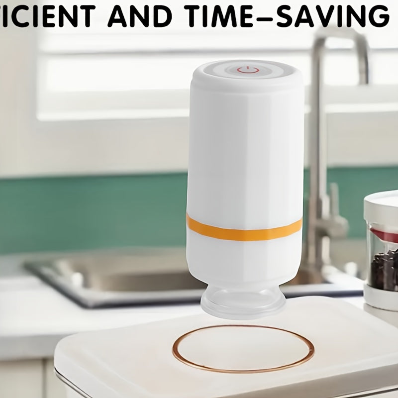 Handheld electric vacuum pump for food preservation USB rechargeable lithium battery ideal for meal prep low-noise compact design