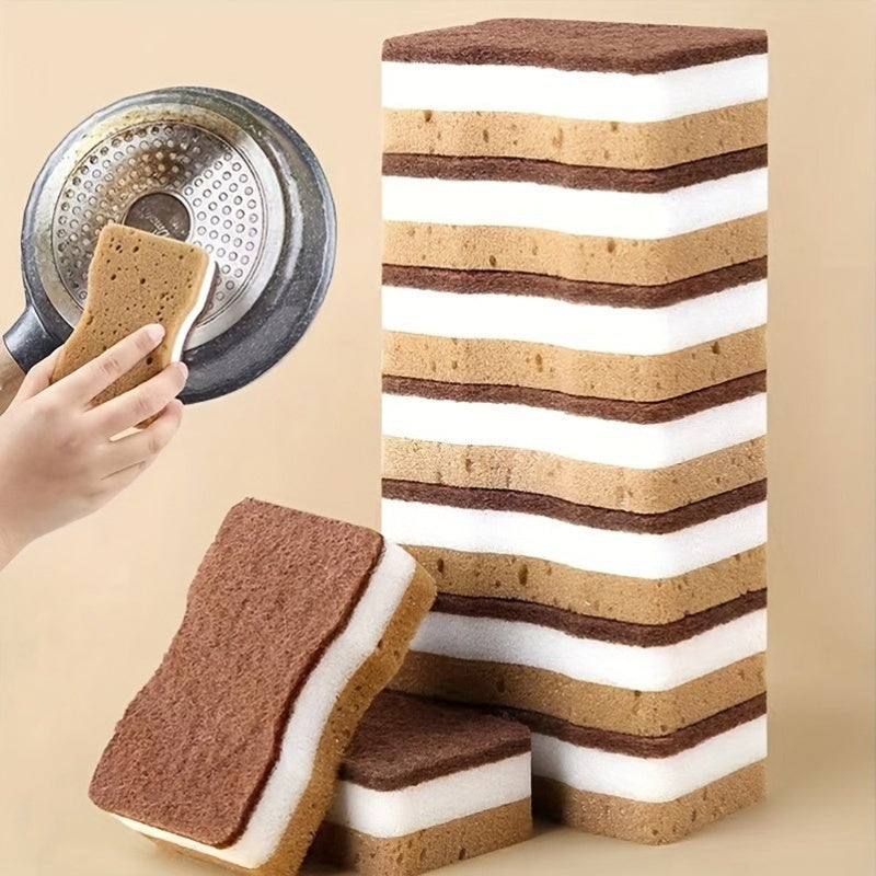 5, 10 yoki 20 ta qopqoqsiz tozalash gubkalari, 3 qatlamli. Ikki tomonlama tozalash padlari va yuqori singdirish qobiliyatiga ega. Oshxona, idish yuvish, uy va maktab tozalash ehtiyojlari uchun ideal.