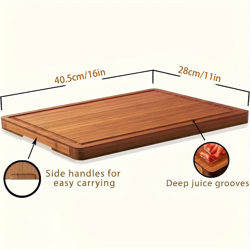 Wooden Cutting Board for Chopping Slicing and Serving Cheese Meat Fruits