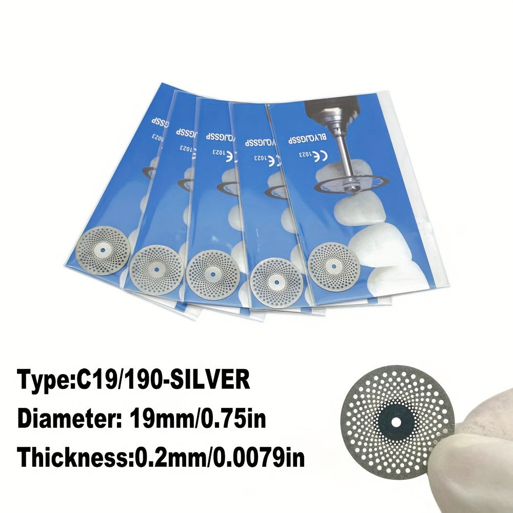 Dental Lab Diamond Discs 19mm 22mm Dual-Sided Polishing and Grinding Discs Gold or Silver