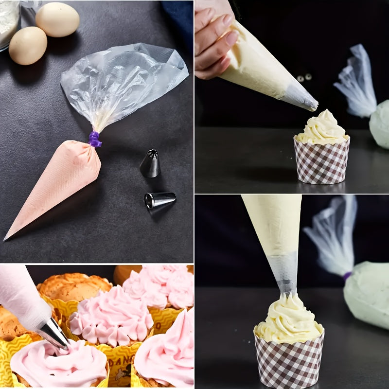 Disposable Piping Bags Set 50 100 200 for Cake Decorating Icing Baking
