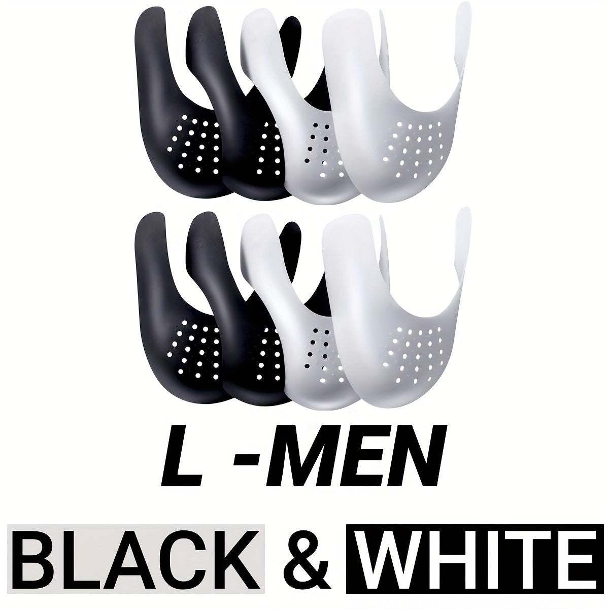 Men Women Shoe Creases Protector Black White Anti-Crease Guard for Sneakers