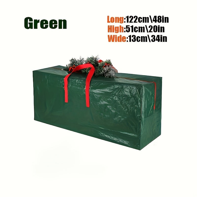 Bolsa de almacenamiento para corona de Navidad impermeable con asas, patrón de rayas de PVC duradero