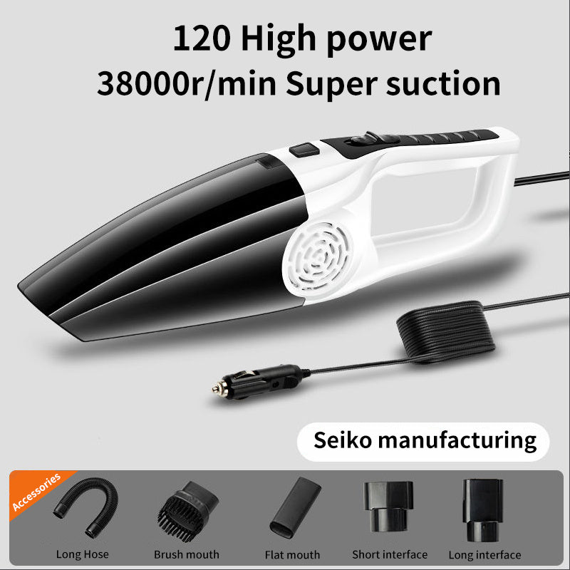 12V Car and Household Vacuum Cleaner with Strong Suction Wet and Dry Use