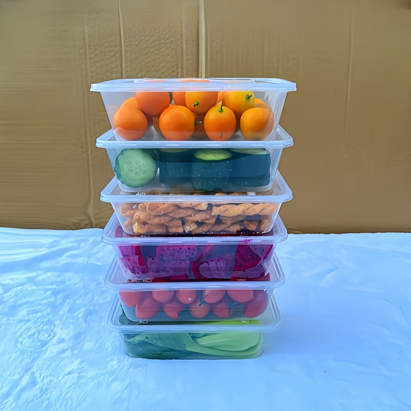 38 Clear Square Meal Prep Containers with Lids 22oz BPA-Free Microwave Freezer Safe