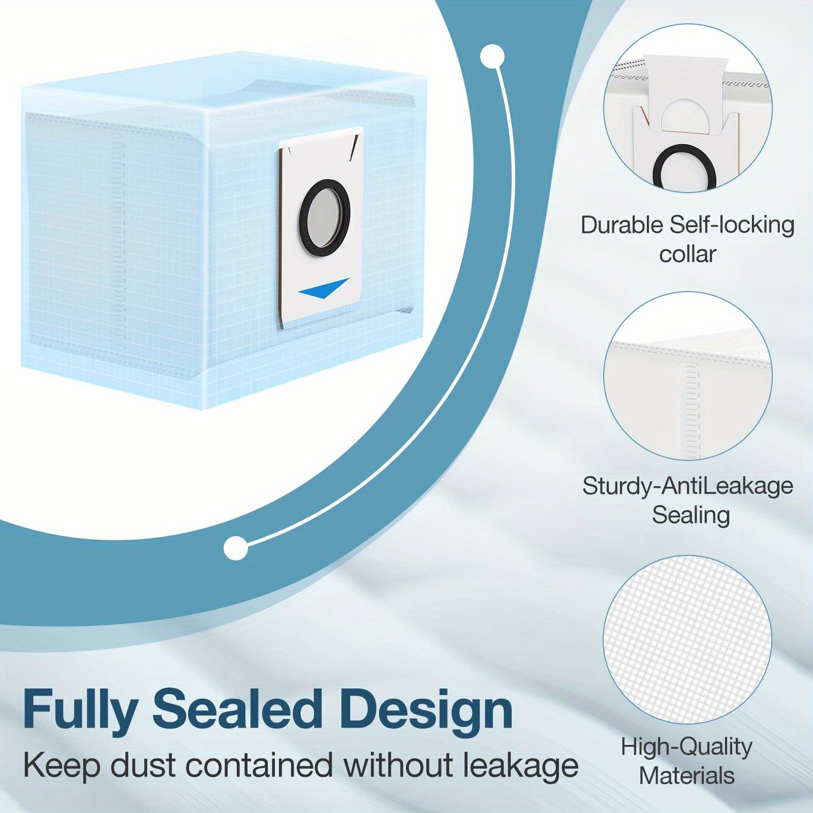 Robotic Vacuum Cleaner Accessories Dust Bags for X1 Omni T10 T20 Polyester