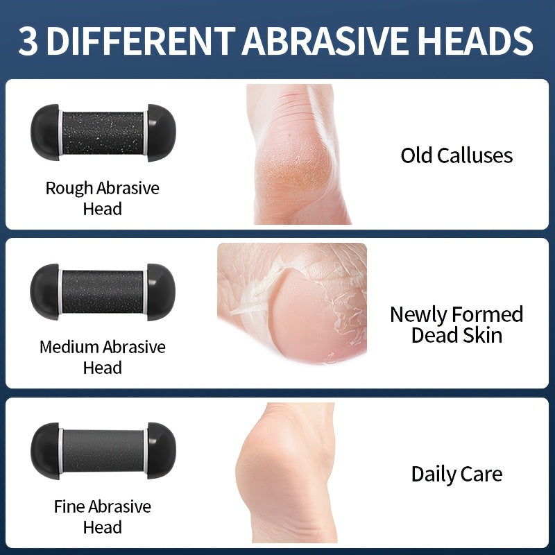 Electric Foot Peeling Tool Set Rechargeable Portable Foot Care Kit with USB Charging