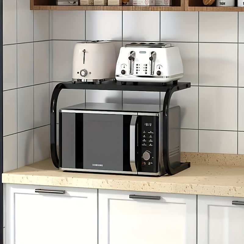 Versatile Kitchen Microwave Oven Stand Multi-Level Countertop Organizer