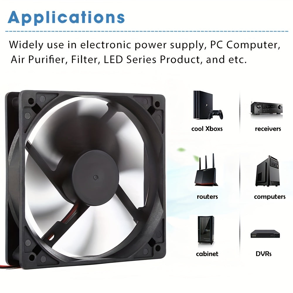 120mm DC Cooling Fan for Laptops PCs and Computer Cases 92.3 CFM 37.2 dBA