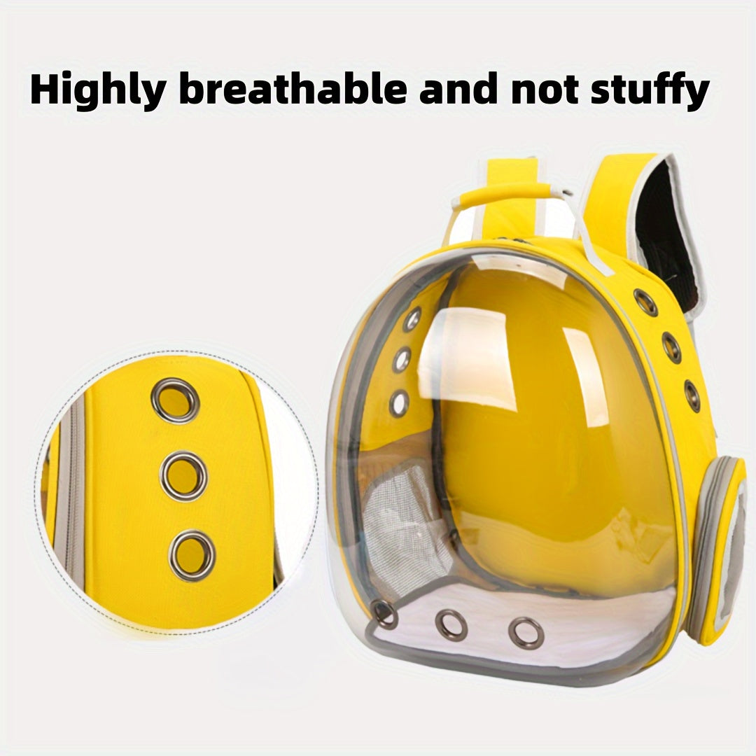 PVC Pet Carrier Backpack for Cats and Small Animals with Zipper Closure