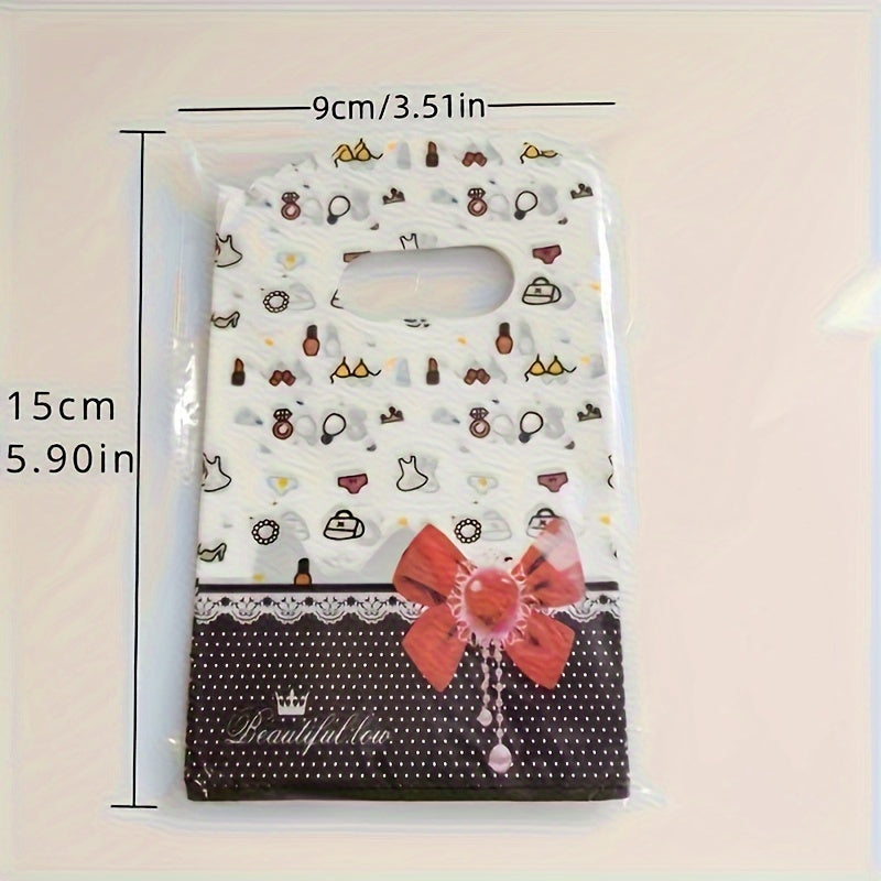 Set of 50 Mini Gift Bags for Holidays Birthdays and Special Occasions Plastic Mixed Color