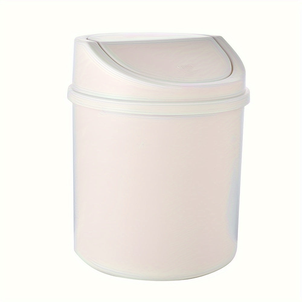 Mini Desktop Trash Can with Lid for Office or Coffee Bar Polypropylene