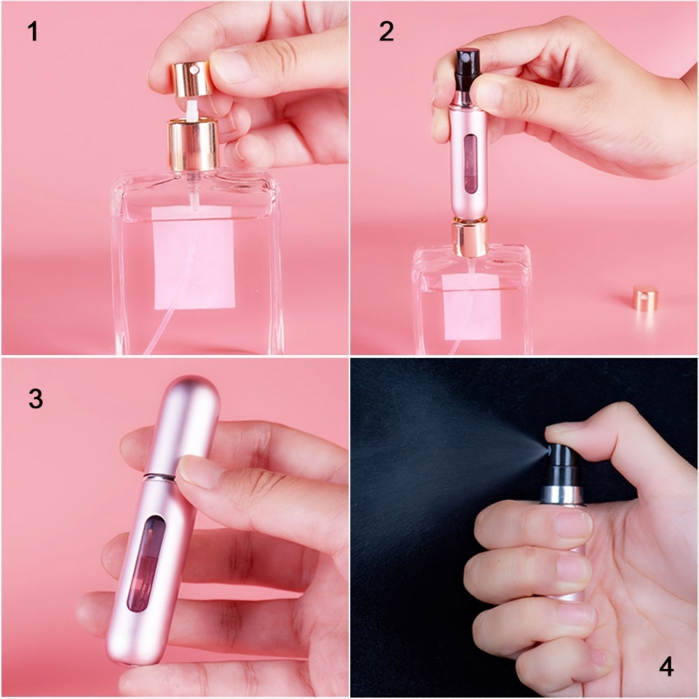Unisex 5ml Travel Perfume Bottle Portable Empty Spray Cosmetic Refillable