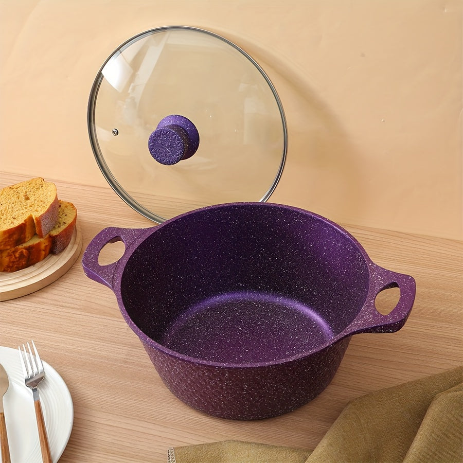 Juego de utensilios de cocina de aluminio duradero, ollas y sartenes antiadherentes para estufa de gas